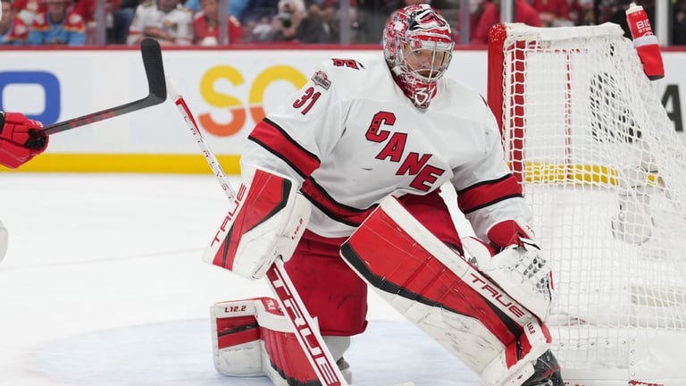 Hurricanes' Goalie Frederik Andersen Faces Unexpected Knee Surgery, Out for Up to 12 Weeks