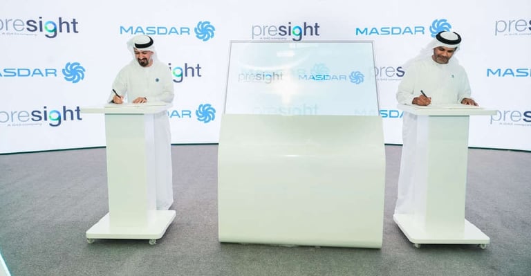 Masdar and Presight Unveil AI Tool to Revolutionize Renewable Energy and Smart City Management