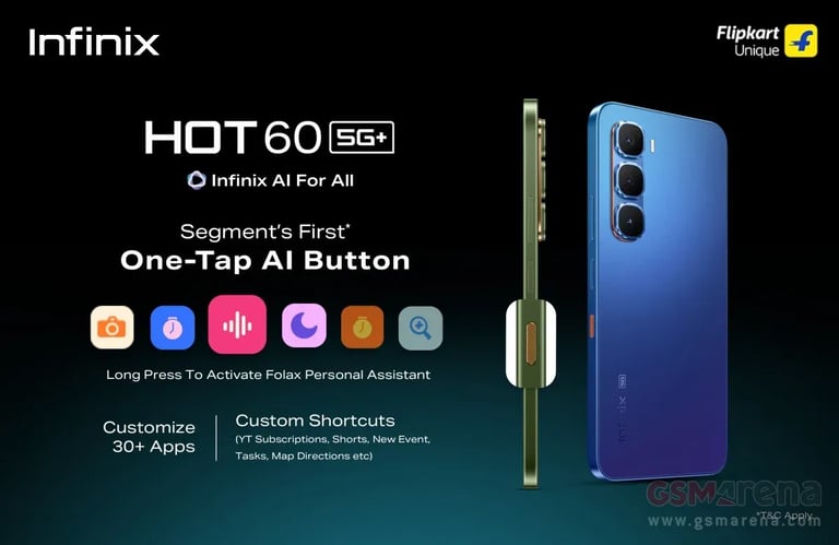 Infinix HOT 60 5G+ Unveils Revolutionary 'One Tap AI Button' for Enhanced User Experience