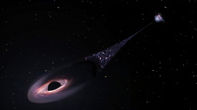 First-Ever Runaway Supermassive Black Hole Confirmed, Leaves 200,000 Light-Year Tail and Supersonic Bow Shock