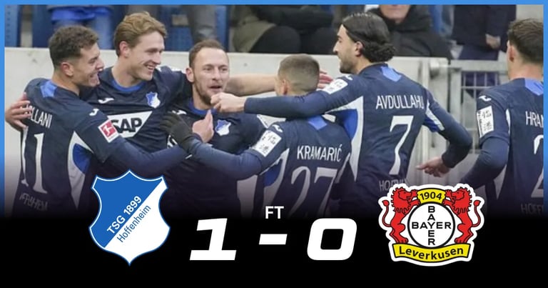 Hoffenheim Triumphs Over Leverkusen with Burger's Heroics, Extends Winning Streak