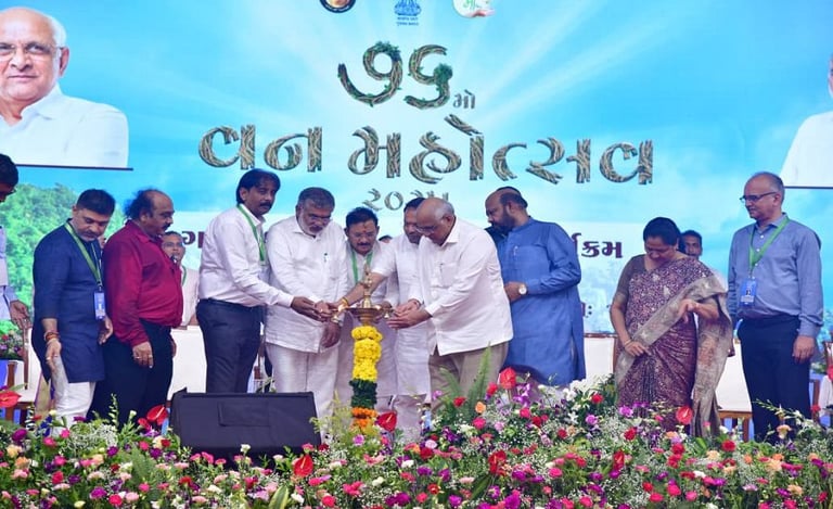 Gujarat CM Launches Van Mahotsav, Boosts Green Initiatives with Cultural Forest and Wetland Authority Website