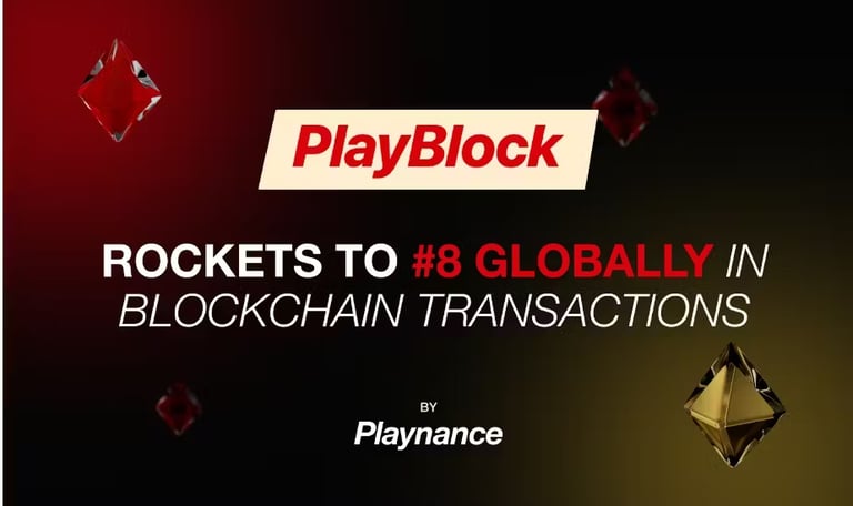 PlayBlock Surges to Global Top 10 in Blockchain Transactions Weeks After Launch