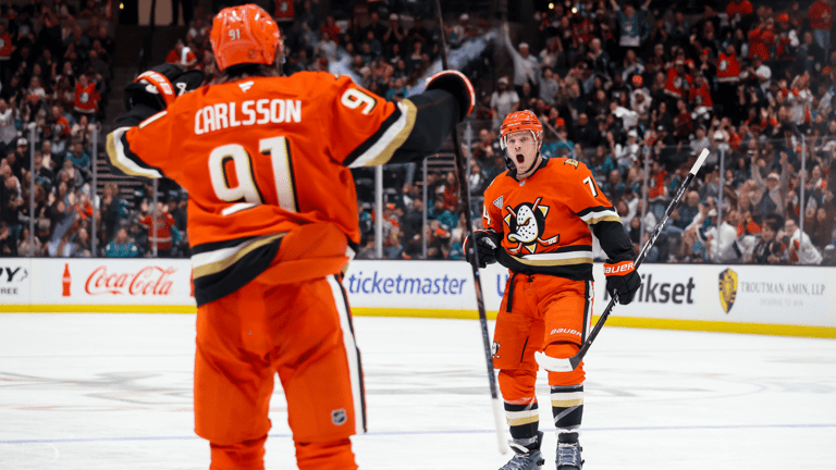 Carlson's Hat Trick Powers Ducks to Victory, Snaps Six-Game Losing Streak