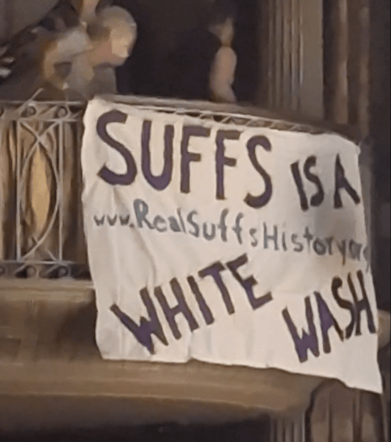 Protesters Disrupt Broadway's "SUFFS," Accuse Show of Whitewashing History and White Feminism