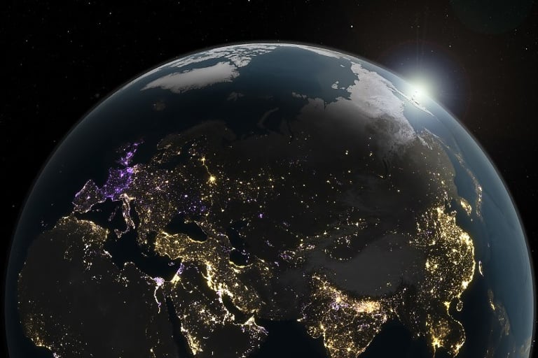 NASA's Black Marble Reveals Dynamic Global Night Light Patterns: Brightening in Asia, Dimming in Europe