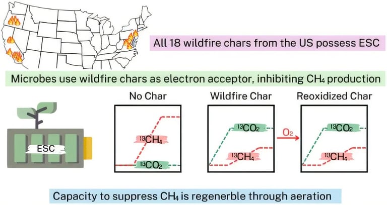 Wildfire Char: A New Weapon Against Methane Emissions and Climate Change