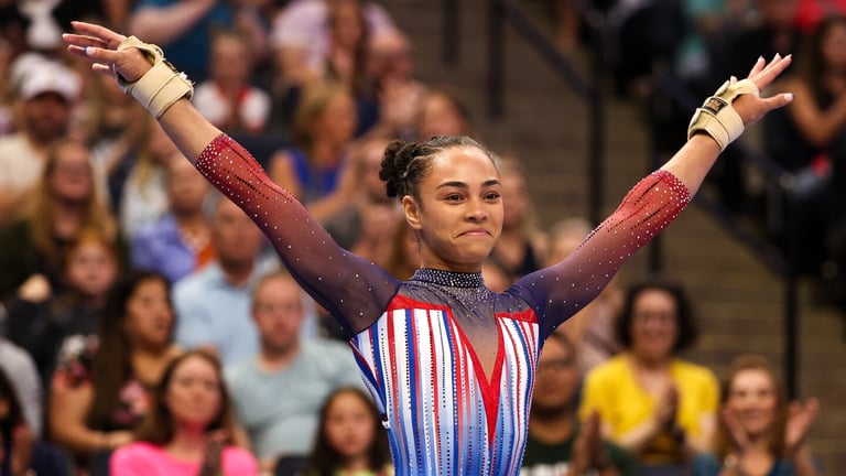 Teen Olympian Hezly Rivera Triumphs at U.S. Gymnastics Championships, Eyes National Title