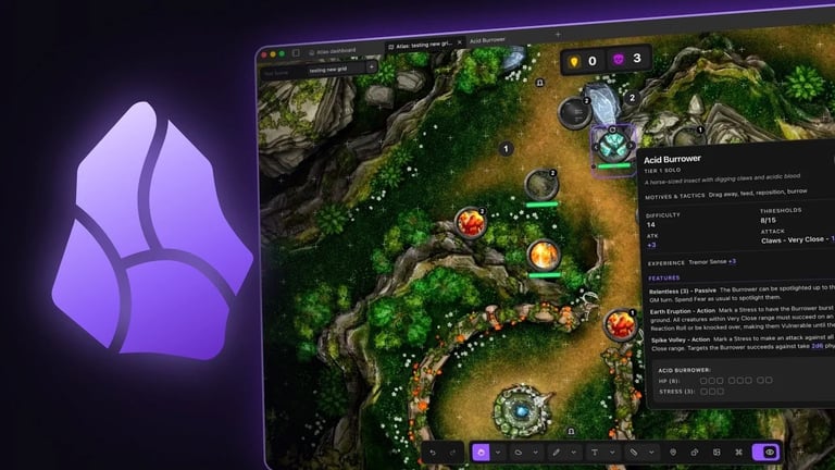 Atlas VTT: Transforming Obsidian.md into a Privacy-Focused Offline Virtual Tabletop