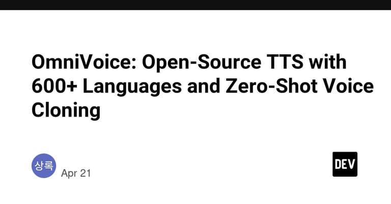 OmniVoice: Game-Changing Open-Source TTS Model Supports 600+ Languages with Zero-Shot Cloning