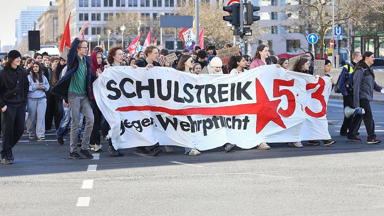 Thousands Rally Across Germany Against New Military Conscription Plans