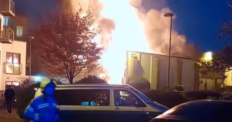 Massive Fire Engulfs Perry Vale Shop and Flats: 100 Firefighters Battling Blaze