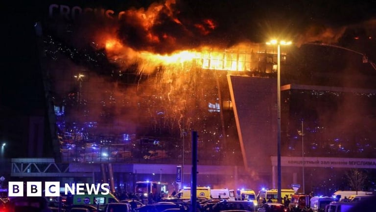 Putin Blames Ukraine, West After Deadly ISIS Attack in Moscow Concert Hall