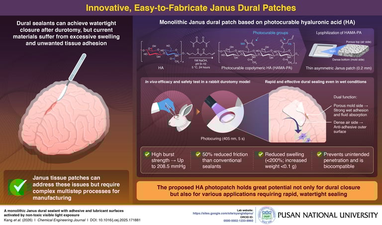 Innovative Light-Responsive Janus Dural Patch Promises Faster, Stronger Sealing in Neurosurgery