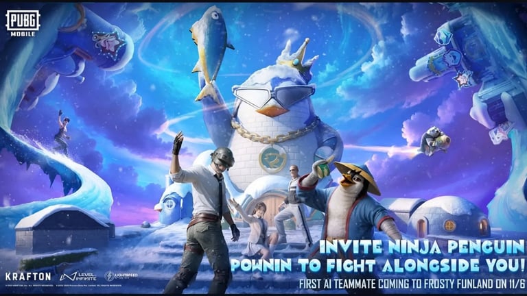 Meet Pownin: PUBG Mobile 4.1's Ninja Penguin AI Teammate with Explosive Skills