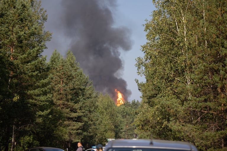 Massive Fire and Explosions Rock Vilnius: LPG Railcars Ignite, Prompts Evacuations