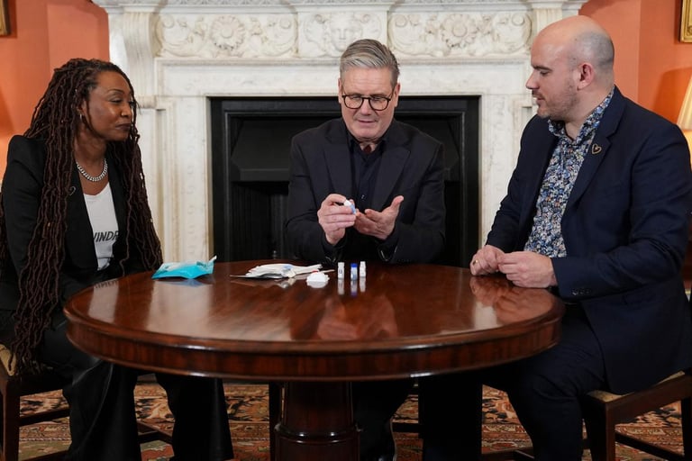 UK Prime Minister Keir Starmer Takes Public HIV Test to Launch National Testing Week