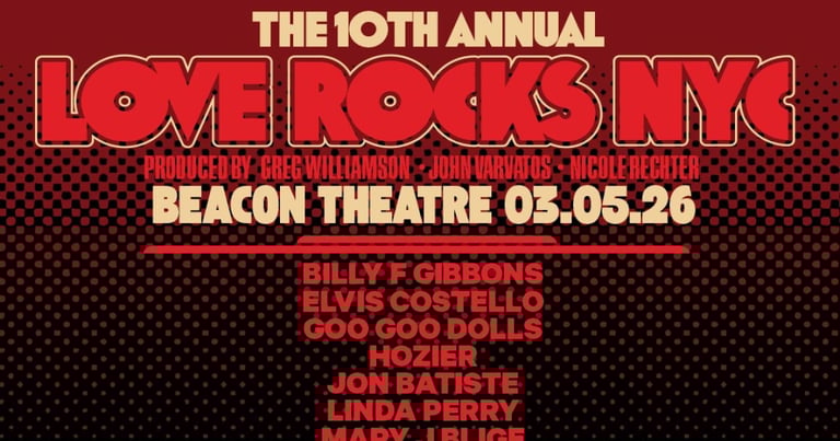 Goo Goo Dolls, Hozier, Paul Simon Headline 10th Love Rocks NYC Benefit Concert for Charity