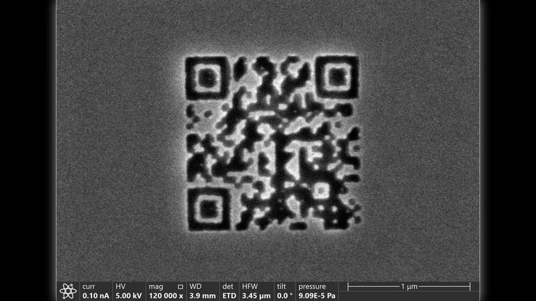 Microscopic QR Code: Guinness World Record for Tiny, Durable Data Storage on Ceramic