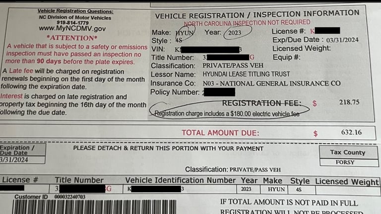 North Carolina Implements New EV and Hybrid Fees for Road Upkeep