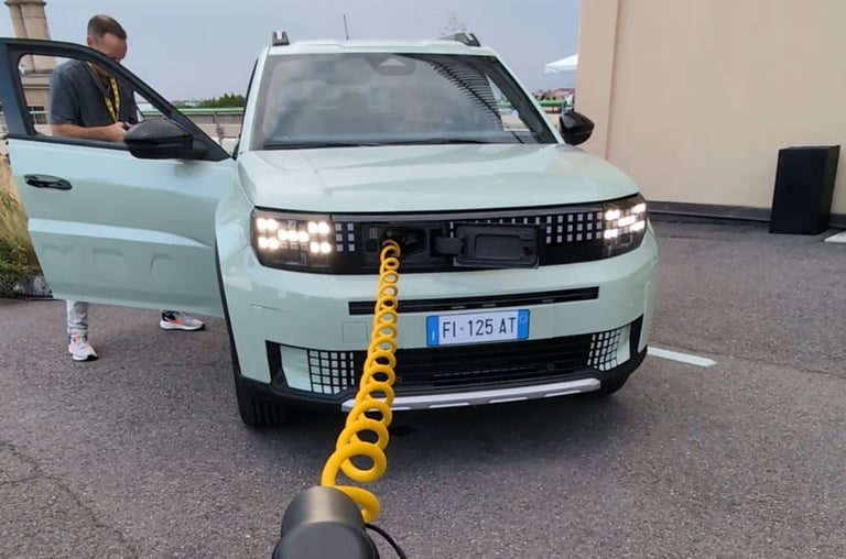 Fiat Unveils Groundbreaking Grande Panda EV with Integrated Charging Cable, Launching 2025