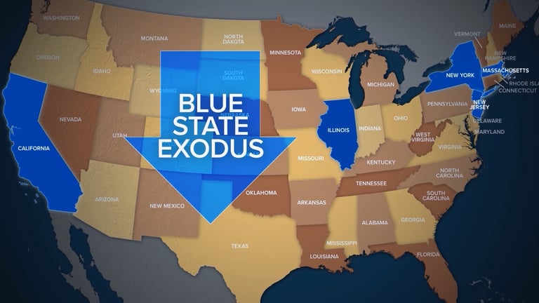 'Blue State Exodus': Tax Policies and Ideologies Fuel Mass Migration to Red States