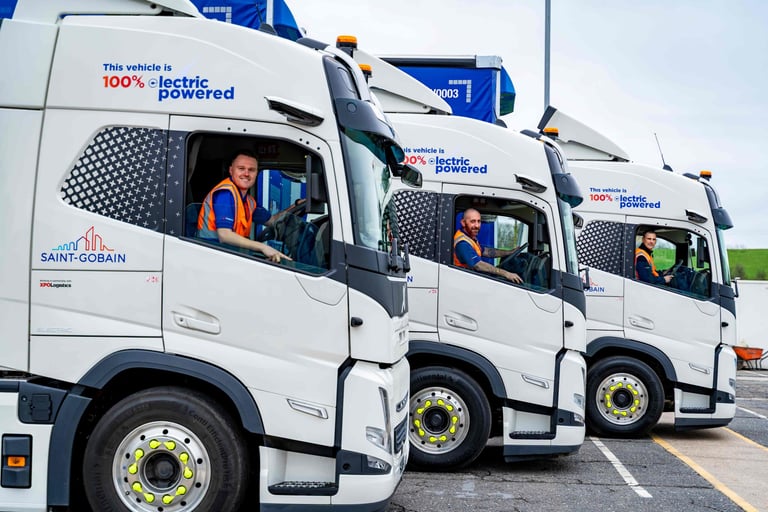Saint-Gobain and XPO Launch Five-Year Zero-Carbon Logistics Trial with Electric Trucks