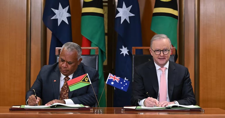 Australia-Vanuatu Pact Counters China's Pacific Influence with Enhanced Security Cooperation