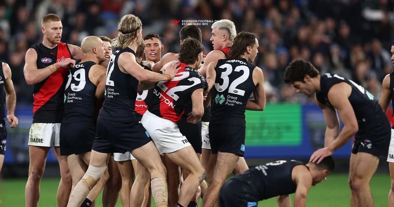Essendon’s Sam Durham Faces Suspension for Controversial High Bump on Carlton's Adam Cerra