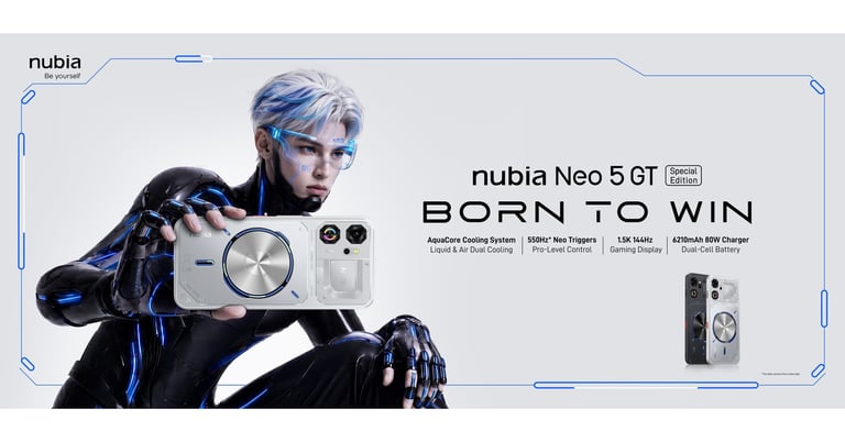 Nubia Unveils Neo 5 GT: Revolutionary Gaming Phone with AquaCore Cooling and AI Copilot Features