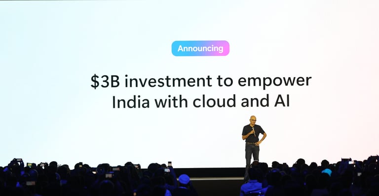 Microsoft Pours $3B into India's AI Future, Plans 200,000 Jobs and 5,000 Startups