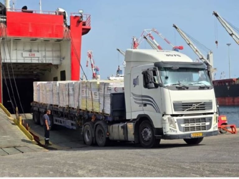 UAE Ship Delivers 2,500 Tonnes of Aid to Gaza Amidst Severe Shortages
