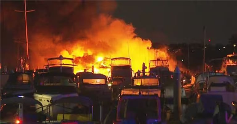 Massive Fire Destroys Superyachts at Sydney's Prestigious Spit Marina, One Hospitalized