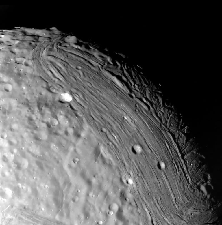 Miranda's Hidden Ocean: Uranus Moon May Harbor Vast Subsurface Water, Study Reveals