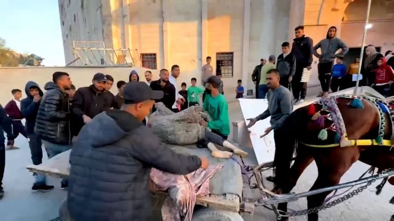Gaza's Hospitals on Brink: Horse-Drawn Carts Carry Casualties Amid Fuel Crisis