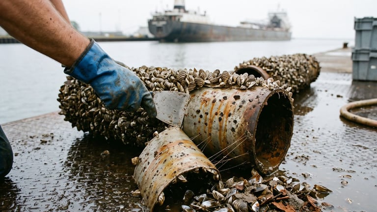 Zebra Mussels Invade Great Lakes: $1.5 Billion Ecosystem Disruption