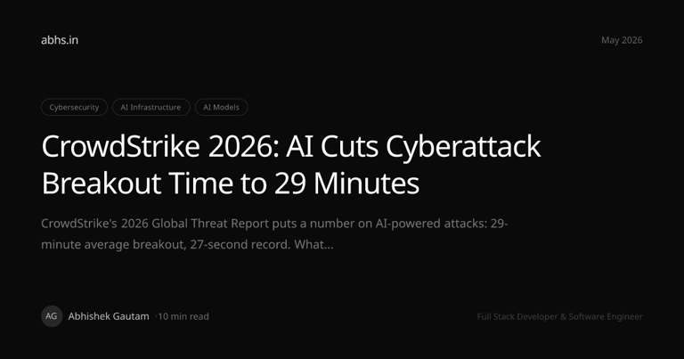 AI-Powered Cyber Attacks Surge: Breakout Times Plummet to 29 Minutes, AI Automation Escalates Threats