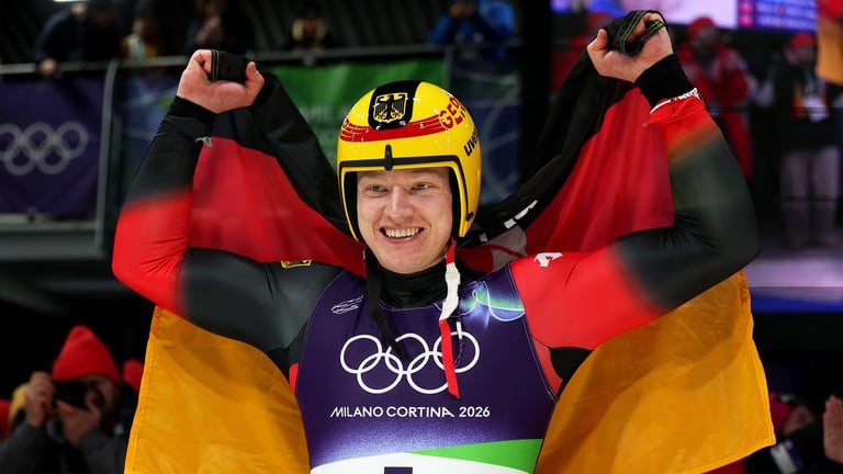 Germany's Langenhan Strikes Gold in Men's Luge with Record-Breaking Performance at Milan-Cortina Games