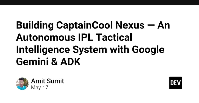 Meet Captain Cool: The AI Revolutionizing IPL Strategy with Real-Time Tactical Debates