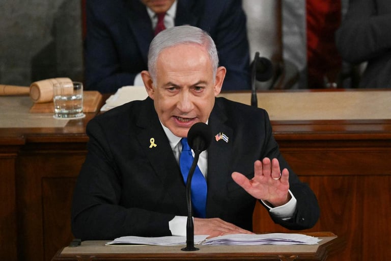 Netanyahu Defends Gaza Offensive in Congress Amid Protests, Hints at Ceasefire, Stresses Unity with US