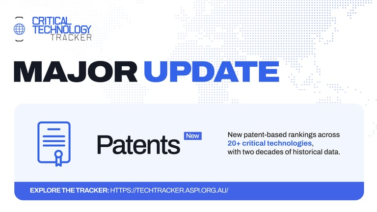 ASPI Launches Enhanced Tracker for Global Patent and Innovation Insights Across 74 Technologies