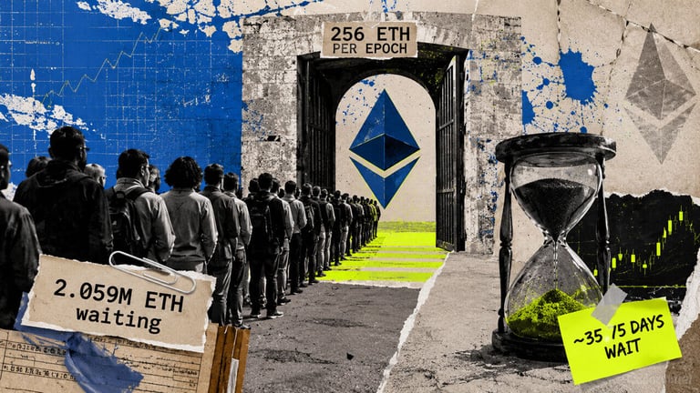 Ethereum Staking Backlog Peaks: 2 Million ETH Await Activation with 35-Day Wait