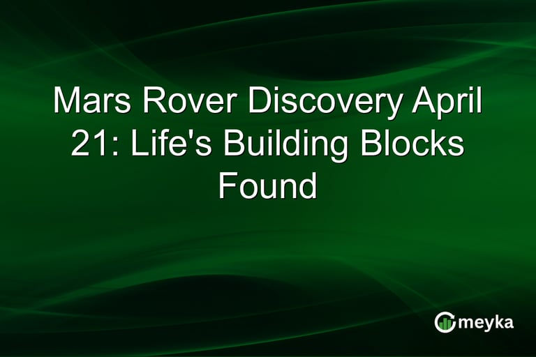 Curiosity Rover Unveils Complex Organics on Mars, Hinting at Life's Building Blocks