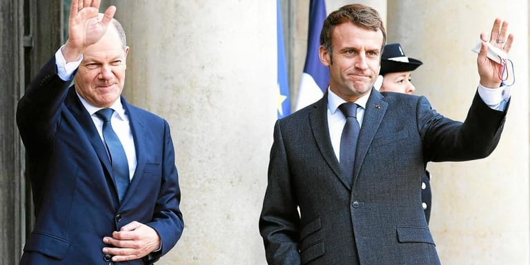 Scholz and Macron Meet in Paris Amid Political Strains, Focus on Ukraine Security and Bilateral Ties