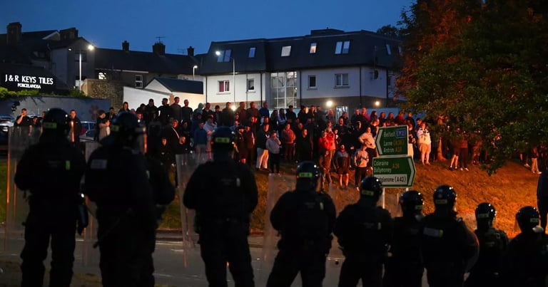 Ballymena Protests Turn Violent: 17 Officers Injured as Riots Spread Across Northern Ireland