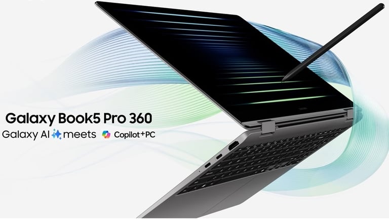 Samsung Unveils Galaxy Book 5 Pro 360: Ultimate 2-in-1 with Intel Core Ultra, AI, and 25-Hour Battery