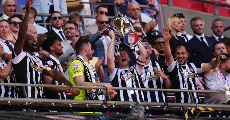Notts County Triumphs Over Salford to Secure League One Return with Dominant 3-0 Wembley Victory