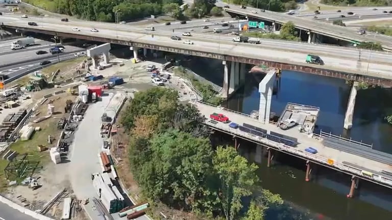 Major Delays Expected on Mass Pike as Bridge Replacements Close Lanes in Newton and Weston