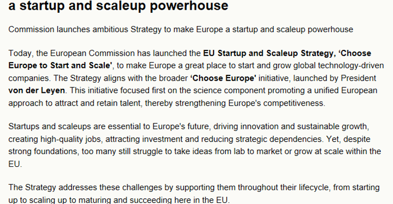 EU Unveils Ambitious Startup Strategy to Rival US Tech Dominance