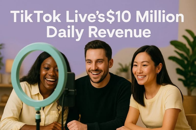 TikTok Live Surpasses Twitch, Redefining Livestreaming with 30M Daily Viewers and $10M Revenue